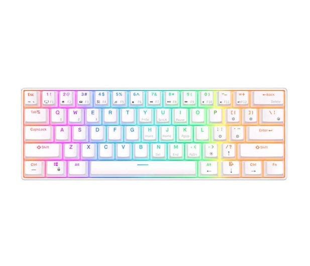 Royal Kludge RK61 RGB Red switch Biała - 1289865 - zdjęcie